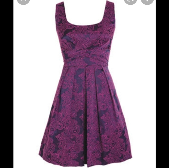 Delia's Y2K Purple Rockabilly Sleeveless Fit and Flare Retro Dress - Picture 1 of 10